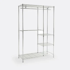 Rek met 2 hangstaven en 4 legplanken, Fozzo