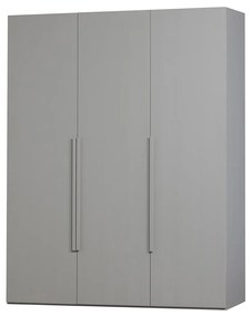 Woood Rens Lichtgrijze Kledingkast Japandi 3-deurs - 165x58x210cm.