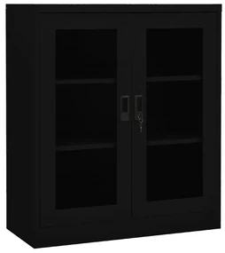 vidaXL Kantoorkast 90x40x105 cm staal zwart