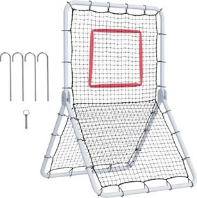 VEVOR honkbal- en softbal-reboundernet, 3,5 x 6 voet PitchBack honkbal-pitchingnest, softbal-pitchingnet, veldtrainer, bouncebacknet voor veld-/werptraining, 5 verstelbare hoeken