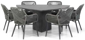 Tuinset 6 personen 170 cm Rope Grijs Lifestyle Garden Furniture Advance/Graniet