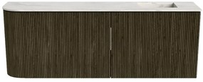 Mondiaz Joya DLux 110cm toiletmeubel ronding links shadow met wastafel faye rechts 1 kraangat ostra