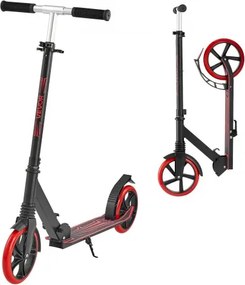 VEVOR Scooter (2 wielen) voor kinderen vanaf 8 jaar, stadsscooter/straatscooter met in hoogte verstelbaar stuur, antislip deck en lichtgewicht frame, opvouwbare step tot 100 kg, zwart + rood