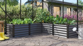 Vitavia Verhoogd zaaibed Linus In&amp;Out 401 M - graniet/zwart - 40,3cm