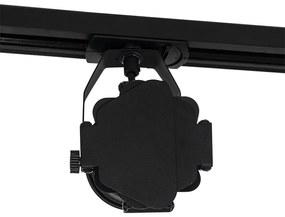 Modern railsysteem met 5 spots zwart 1-fase  - Iconic Movie