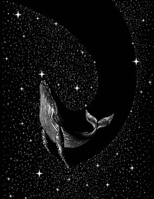 Ilustratie Starry Whale, Aliriza Cakir, (30 x 40 cm)