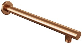 Brauer Stripe inbouw regendouche rond met 25cm hoofddouche, rechte muurarm en staafhanddouche set 37 koper geborsteld PVD