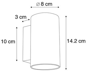Moderne wandlamp zwart rond 2-lichts - Sandy Design, Modern GU10 Binnenverlichting Lamp