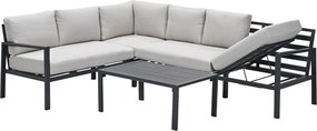 Garden Impressions Denver loungeset 4-delig links – donker grijs