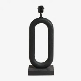 Tafellampvoet ↑45 Cm In Tiberia Mangohout Gewoon Zwart - Sklum