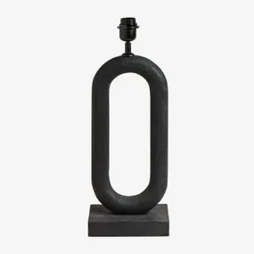 Tafellampvoet ↑45 Cm In Tiberia Mangohout Gewoon Zwart - Sklum