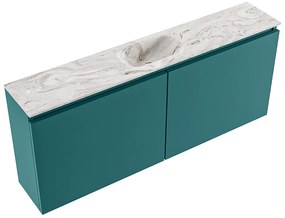 Mondiaz Ture DLux toiletmeubel 120cm smag met wastafel glace midden zonder kraangat