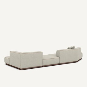 Rechte hoekbank in tweed, JACOPO