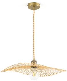 Luchtige hanglamp in bamboeØ50 cm, Ezia