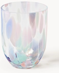 Mondgeblazen waterglazen Big Confetti, 6 stuks