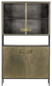 BePureHome Pack Vitrinekast Antique Brass - 110x38x190cm.