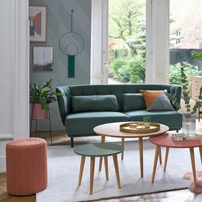 Doorgestikte cilindervormige poef, Jimeo