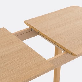 Uitschuifbare hoge tafel in fineereik, Lombard