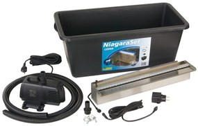 Ubbink Niagara Balk / Waterval RVS + LED verlichting 60cm Incl. Pomp