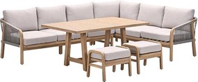 Garden Impressions Alora lounge dining set 5-delig rechts - grey sand
