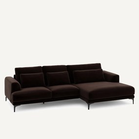 XL hoekbank rechts in fluweel, MARSILE