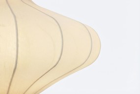 Japandi Hanglamp Beige Met Stoffen Kap - Plu Zand/Beige