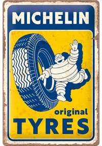 Metalen bord Michelin - Original Tyres, (30 x 20 cm)