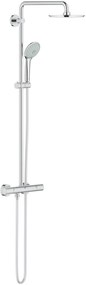 Grohe Euphoria 210 regendoucheset met 4 straalsoorten en thermostaatkraan Ø21cm chroom
