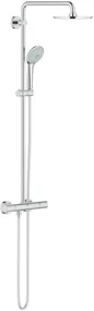 Grohe Euphoria 210 regendoucheset met 4 straalsoorten en thermostaatkraan Ø21cm chroom