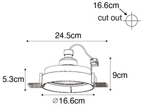 Moderne inbouwspot wit GU10 AR111 rond trimless - Oneon Modern GU10 Binnenverlichting Lamp