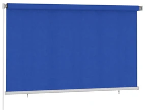 vidaXL Rolgordijn voor buiten 240x140 cm HDPE blauw