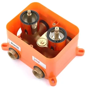Best Design White 2-weg inbouw douchethermostaat met inbouwbox wit