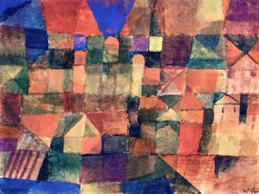 Kunstdruk City with Three Domes - Paul Klee, (40 x 30 cm)