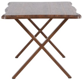 Houten Eettafel Met X Vormige Poten - 90 X 180cm.