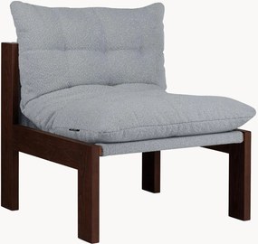 Loungefauteuil Huno van bouclé en beukenhout