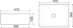 Kerra KR 182 waskom 47.5x36.5cm wit