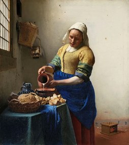 Kunstreproductie The Milkmaid, c.1658-60, Jan Vermeer