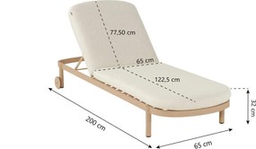 Hartman Palma Lounger Cappuccino Aluminium Taupe