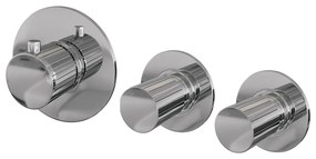 Brauer Stripe inbouw badkraan met badvulcombinatie en staafhanddouche chroom