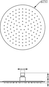 Mexen Kai DR70 inbouw bad-doucheset met 25 cm regendouche, chroom - 77602DR70251-00