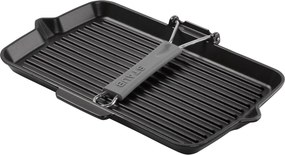 Staub Grill Pans Grillpan met schenktuit 34 x 21 cm, Zwart - Grill Pans - Staub