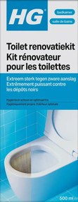 HG Toilet Renovatie Kit - 500 ml - Met schrobber & handschoenen - Tegen zware aanslag