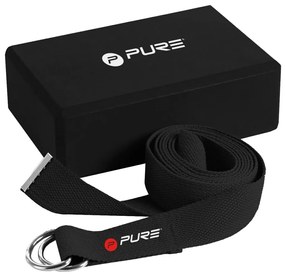 Pure2Improve Yogablok en -band zwart