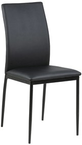 stoelen FLOP eco-leer zwart - modern voor woonkamer / eetkamer / keuken / kantoor