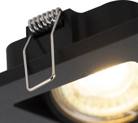 Moderne smart inbouwspot zwart incl. 2 Wifi GU10 - Qure