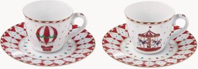 Koffiekopjes met schoteltjes Christmas Wonderland, 2-delig