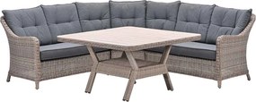 Garden Impressions Nova lounge dining set 6-delig incl stoelen - mystic grey