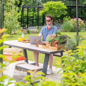 Garden Impressions Sarria picknick set 200 x 90 - donker grijs