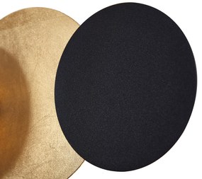 Moderne wandlamp zwart met goud incl. LED 3-staps dimbaar 3-lichts - Sunrise 3 Modern rond Binnenverlichting Lamp