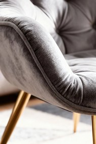 Zandel Gouden Fluwelen Stoel